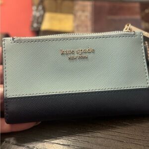 Kate Spade Light Blue and Navy Wallet